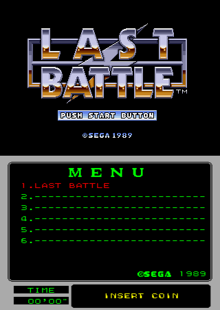 Last Battle (Mega-Tech) Title Screen